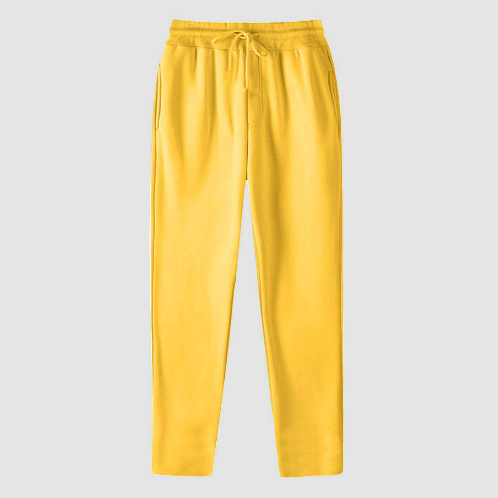 thumbnail image 2 of Pantalones de chándal con forro polar para mujer: cintura alta, bajo con volantes, cintura elástica; pantalones anchos de poliéster con bolsillos; aptos para uso informal/deportivo; tallas S-XXXL., 2 of 4